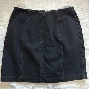 Honey Belle Black Denim Skirt